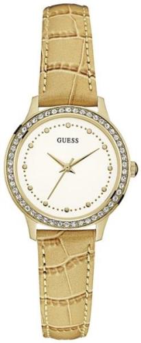 Guess Dameklokke W0648L3 Chelsea Antikkhvit/Lær Ø30 mm