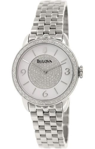 Bulova Dameklokke 96R184 Hvit/Stål Ø32 mm