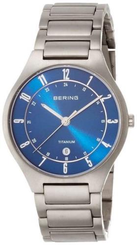 Bering Herreklokke 11739-707 Titanium Blå/Titan Ø39 mm