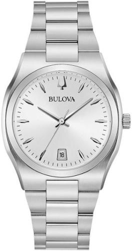 Bulova Dameklokke 96M156 Sølvfarget/Stål Ø34 mm