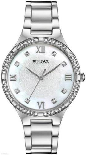 Bulova Dameklokke 96L262 Classic Hvit/Stål Ø34 mm