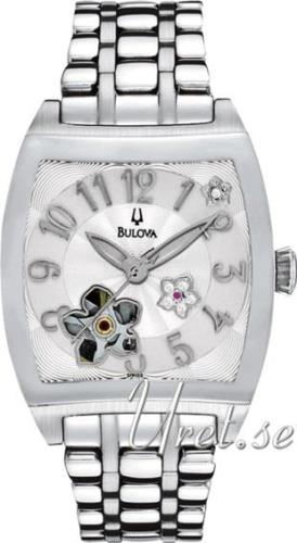 Bulova Dameklokke 96P119 Mechanical Sølvfarget/Stål