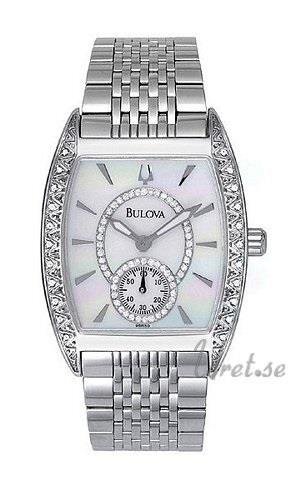 Bulova Dameklokke 96R50 Diamonds Dam Hvit/Stål Ø30 mm