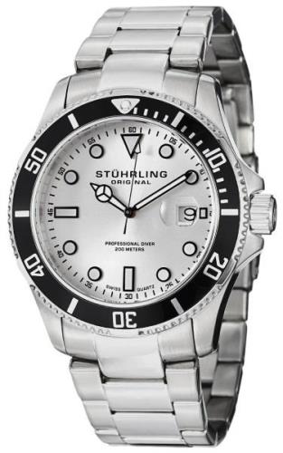 Stührling Original Herreklokke 417.01 Sølvfarget/Stål Ø44 mm