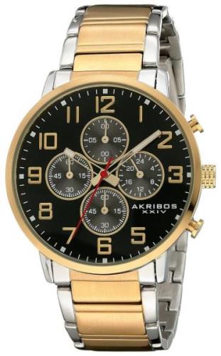 Akribos XXIV Herreklokke AK810TTG Chronograph Sort/Stål Ø42 mm