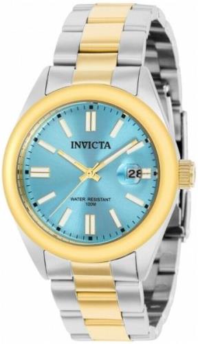 Invicta Dameklokke 38490 Pro Diver Blå/Gulltonet stål Ø38 mm