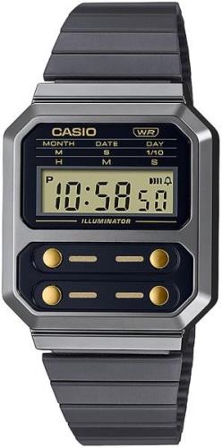 Casio Dameklokke A100WEGG-1A2EF Vintage LCD/Stål