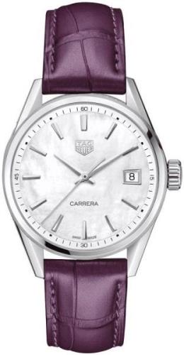 TAG Heuer Dameklokke WBK1311.FC8261 Carrera Lady Hvit/Lær Ø36 mm