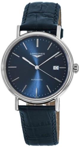 Longines Herreklokke L4.922.4.92.2 Presence Blå/Lær Ø40 mm