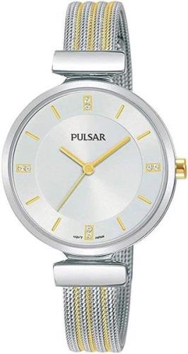 Pulsar Dameklokke PH8469X1 Sølvfarget/Gulltonet stål Ø28 mm