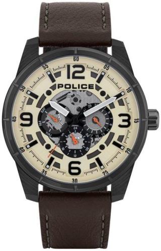 Police Herreklokke PL15663JSU.14 Hvit/Lær Ø48 mm