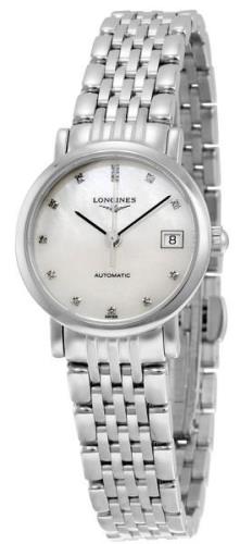 Longines Dameklokke L4.309.4.87.6 Elegant Hvit/Stål Ø25.5 mm