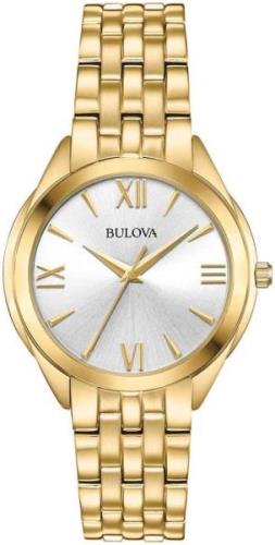 Bulova Dameklokke 97L160 Sølvfarget/Gulltonet stål Ø32 mm