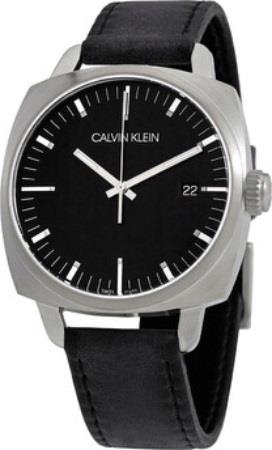 Calvin Klein Herreklokke K9N111C1 Fraternity Sort/Lær