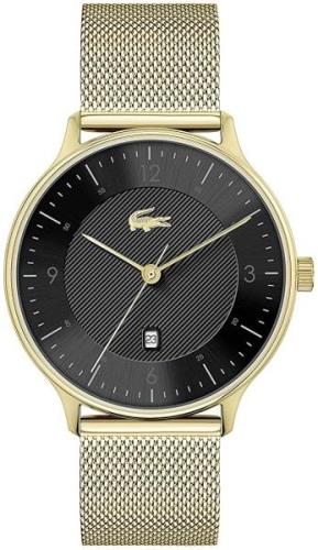 Lacoste Herreklokke 2011138 Club Sort/Gulltonet stål Ø42 mm