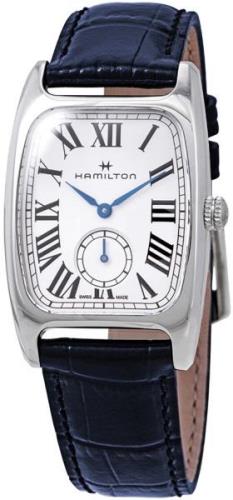 Hamilton Herreklokke H13421611 American Classic Boulton Hvit/Lær