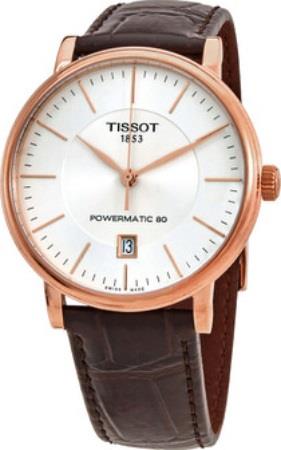 Tissot Herreklokke T122.407.36.031.00 Carson Sølvfarget/Lær Ø40 mm