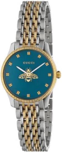 Gucci Dameklokke YA1265029 G-Timeless Blå/Gulltonet stål Ø29 mm