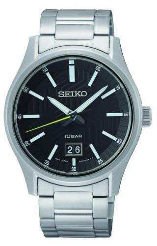 Seiko Herreklokke SUR535P1 Classic Sort/Stål Ø39 mm