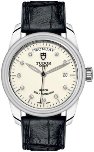 Tudor M56000-0184 Glamour Day-Date Hvit/Lær Ø39 mm
