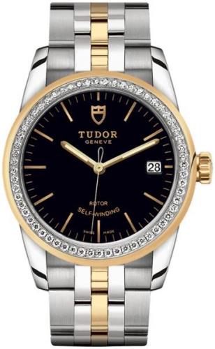 Tudor M55023-0021 Glamour Date Sort/Gulltonet stål Ø36 mm