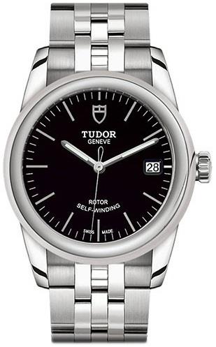 Tudor Dameklokke M55000-0007 Glamour Date Sort/Stål Ø36 mm
