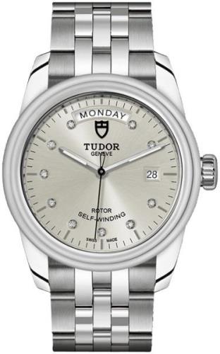Tudor M56000-0006 Glamour Day-Date Sølvfarget/Stål Ø39 mm