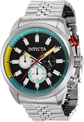 Invicta Herreklokke 39944 Aviator Sort/Stål Ø46 mm