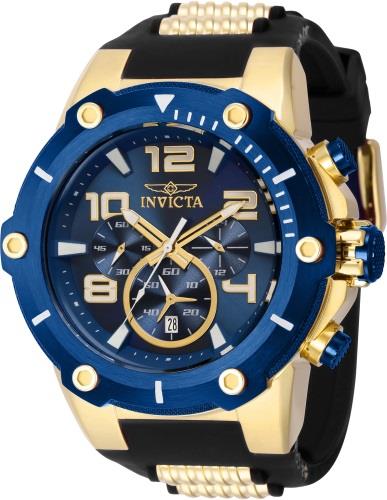 Invicta Herreklokke 40892 Speedway Blå/Gulltonet stål Ø51.5 mm