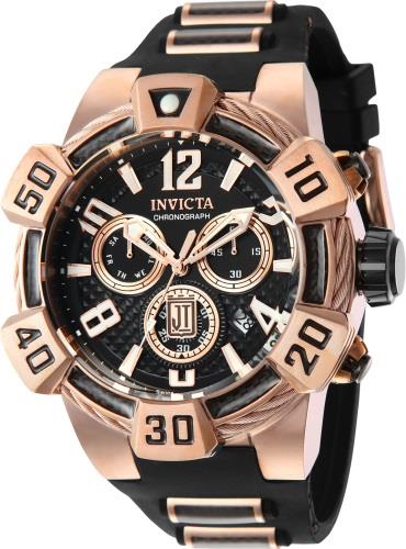 Invicta Herreklokke 40443 Jason Taylor Sort/Stål Ø52 mm