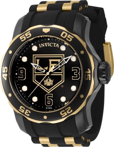 Invicta Herreklokke 42309 NHL Sort/Stål Ø48 mm