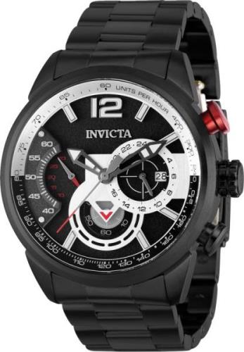 Invicta Herreklokke 39662 Aviator Sort/Stål Ø46 mm