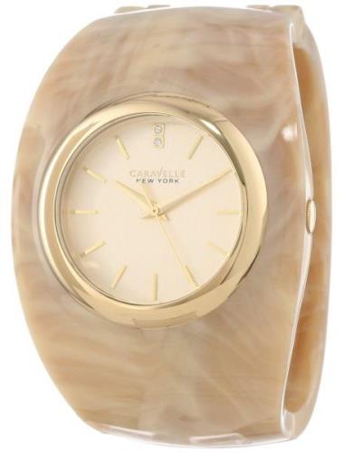 Bulova Dameklokke 44L135 Caravelle Champagnefarget/Resinplast Ø36.7