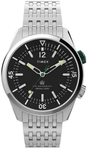 Timex Herreklokke TW2V49700 The Waterbury Sort/Stål Ø41 mm