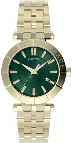 Versace Herreklokke VE2B00621 V Race Grønn/Gulltonet stål Ø43 mm