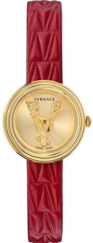 Versace Dameklokke VET300521 V Virtus Gullfarget/Lær Ø28 mm