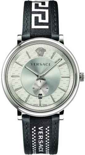 Versace Herreklokke VEBQ01219 V Circle Sølvfarget/Lær Ø42 mm