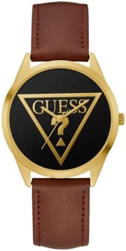 Guess Dameklokke W1144L2 Sort/Lær Ø40 mm