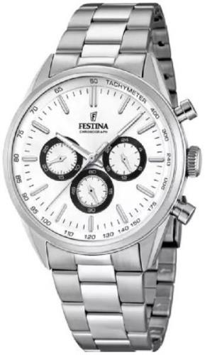 Festina Herreklokke F16820-Q Timeless Hvit/Stål Ø43.5 mm