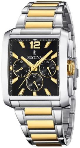 Festina Herreklokke F20637-4 Timeless Sort/Gulltonet stål