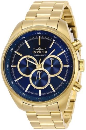 Invicta Herreklokke 29169 Specialty Blå/Gulltonet stål Ø48 mm