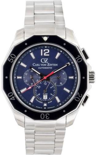 Carl von Zeyten Herreklokke CVZ0079BLMS Horbach Blå/Stål Ø46 mm