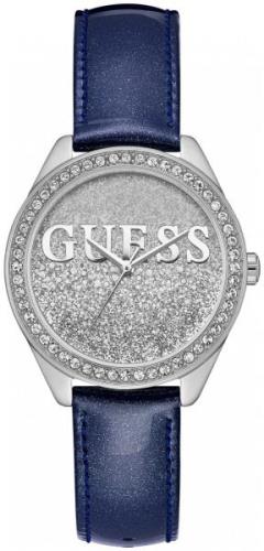 Guess Dameklokke W0823L13 Sølvfarget/Lær Ø36 mm