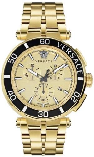 Versace Herreklokke VE3L00622 Greca Gullfarget/Gulltonet stål Ø45 mm