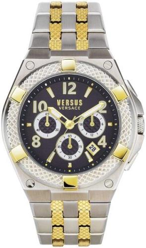 Versus by Versace Herreklokke VSPEW0619 Blå/Gulltonet stål Ø46 mm