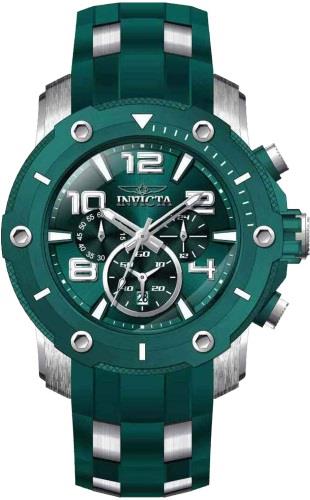 Invicta Herreklokke 40812 Pro Diver Grønn/Stål Ø51.5 mm