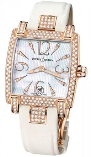 Ulysse Nardin Dameklokke 136-91AC-691 Ladies Caprice Hvit/Tekstil