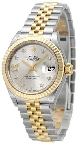 Rolex Dameklokke 279173-0003 Lady-Datejust 28 Sølvfarget/18 karat