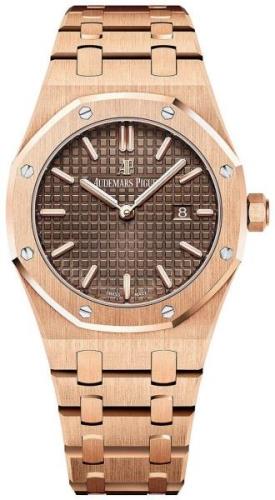 Audemars Piguet Dameklokke 67650OR.OO.1261OR.01 Royal Oak Brun/18