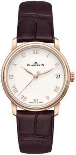 Blancpain Dameklokke 6127-3642-55 Villeret Hvit/Lær Ø33.2 mm